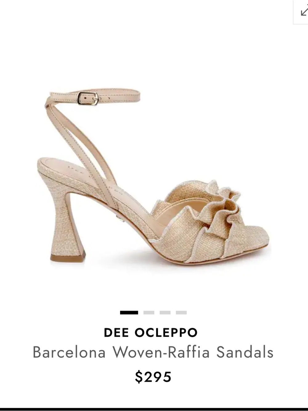 Dee Ocleppo Barcelona Raffia Woven Sandals in Natural Beige size 9